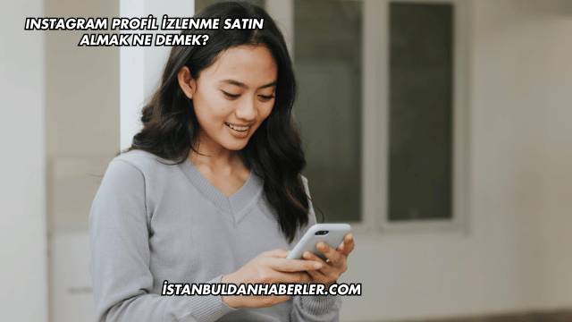 Instagram Profil İzlenme Satın Almak Ne Demek?